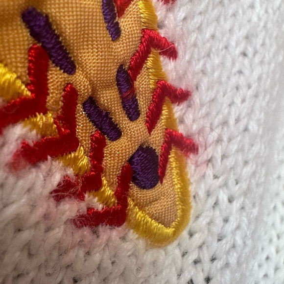 P Galli Designs Vintage Christmas Cardigan Holiday Sweater Button Embroidered M - Picture 5 of 8